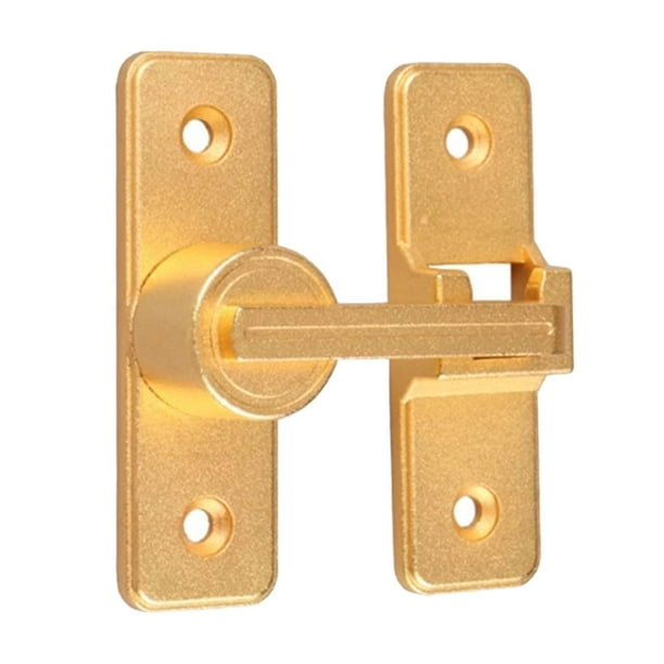 Pestillo de puerta de granero, pestillo de puerta, cerradura de seguridad para el hogar, pestillo de puerta interior para hotel Oro de 180 grados.