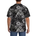 thumbnail image 5 of Xecao offers the Rose Flowers for Men's Casual Short-sleeved Shirt, a button-up collared shirt with a pocket, perfect for beach vacations and yacht travel in the XX-Large size., 5 of 7
