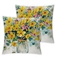 thumbnail image 2 of Nawypu Summer Pillow Cover Set of 2 Eucalyptus Flowers Decor Vase Bee Farmhouse Seasonal Pillow Case Decorations for Home Sofa Couch White, 2 of 6
