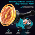 thumbnail image 2 of Pulidora Eléctrica Blossom  Para Coche 700w 110v Juego De 14 Piezas Azul, 2 of 5