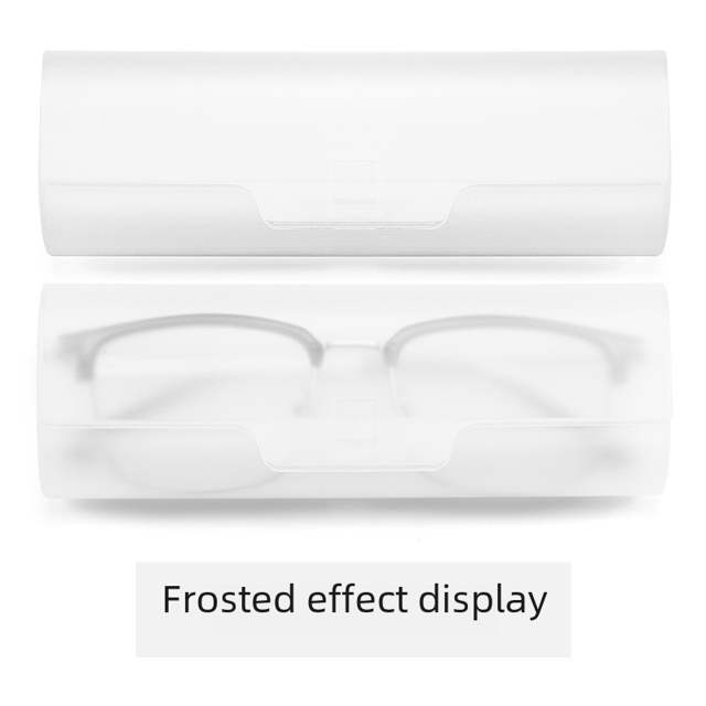 Caja de plástico transparente esmerilado para gafas, caja para gafas para presbicia, caja para miopía, ultraligera y portátil
