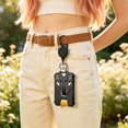 thumbnail image 5 of ID Badge Holder, Mech Style Hard Plastic Card Sleeve with Retractable Carabiner, Heavy Duty Work Name Tag Case for Employee, Event, Security Access, 5 of 6