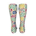 thumbnail image 6 of KLL Cartoon Flowers Print Cool Socks Men's Women's Crew Socks Funny Crazy Novelty Stockings, 6 of 8