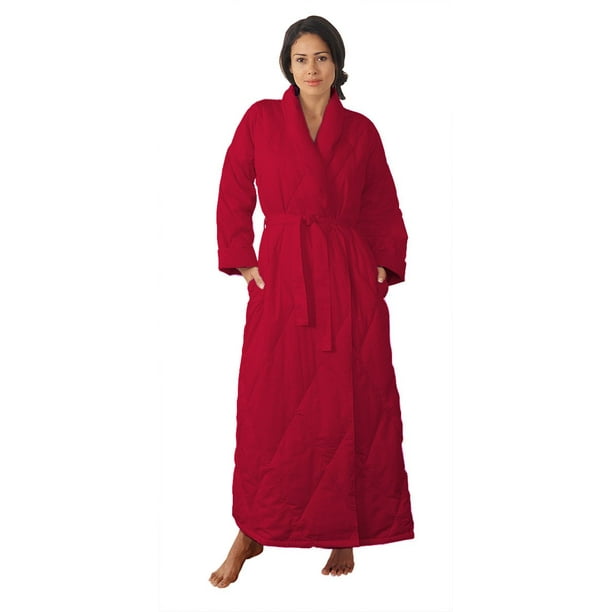 Warm Things Quilted Down Robe Cherry / XS (46)