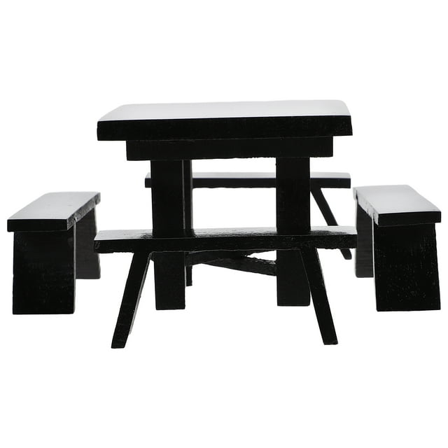 1 Ensemble de Table Miniature Mini Chaise de Bureau Modèle Chaise de Bureau en Bois Décorations Maison de Poupée