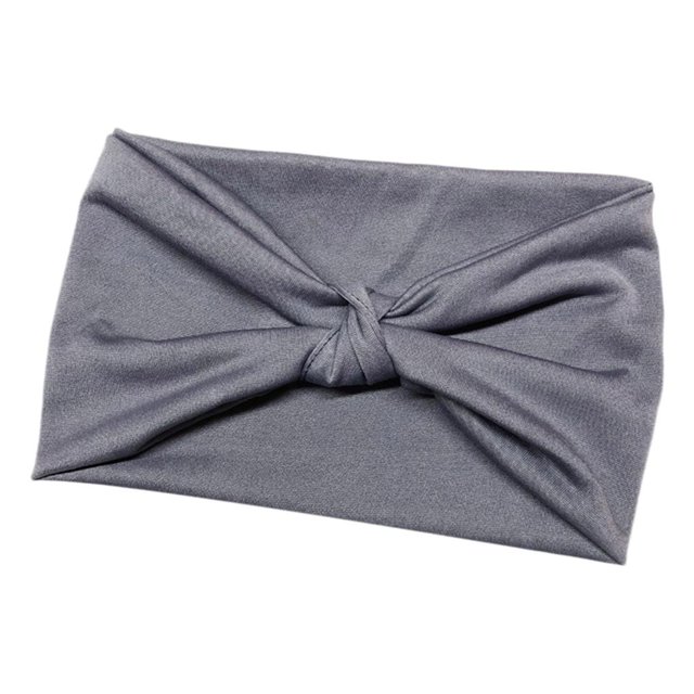 Diadema elástica Sunnimix para el cabello Banda ancha Gris