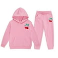thumbnail image 3 of Byoo Little Girls Hoodie Sweatsuit Sets Solid Fleece Lined Hoody Sweatshirt with Pocket Jogger Tracksuit Sets Casual Cloth Set, 3 of 5