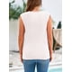 thumbnail image 2 of Remera PRETTYGARDEN de punto acanalado, manga corta ajustada, color blanco roto, talla XXL, 2 of 9