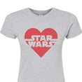 thumbnail image 3 of Star Wars - Valentine Heart Logo - Juniors Fitted Graphic T-Shirt, 3 of 5