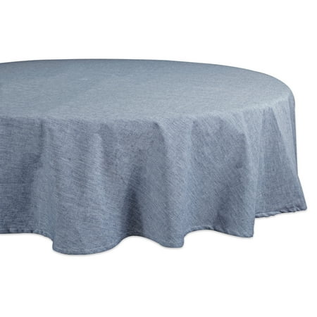 

Blue Solid Chambray Tablecloth 70 Round