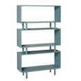 thumbnail image 4 of Simple Living  Margo Mid-Century Modern 3-tier Bookshelf - 59.5"h x 36"w x 11.8"d Green Painted, 4 of 5