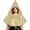 Yellow, variant on Levmjia Women Satin Hooded Shawl Short Cape Tie Closure Lightweight Wrap Outerwear Halloween Stage Performance