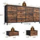 thumbnail image 3 of 14 cajón cómoda 63 pulgada fabric cómoda mesa de TV con power outlet para 65 70 75 pulgada TV long entertainment center para dormitorio closet sala de estar entrada, 3 of 7