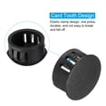 thumbnail image 4 of Uxcell 18mm 11/16" Plastic Hole Plugs, Flush Type Round Hole Cover Snap in Locking Hole Tube, Black 30Pcs, 4 of 6