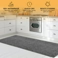 thumbnail image 6 of Semfri Runner Rugs 2 x 8 ft Carpet Runner Striped Rug Area Rugs for Aisle Hallway Balcony Garage Entryway Stair Gray, 6 of 7