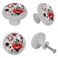 thumbnail image 4 of Valentine's Day Fluorescent Drawer Pulls with Screws: Round 4-Pack, Glow-in-the-Dark Knobs for Cabinets, Wardrobes, and Dressers - Furniture Decorative Door Handles, 4 of 6