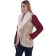 thumbnail image 4 of Scully Womens Beige Faux Fur Boho Vest M, 4 of 4