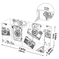 thumbnail image 3 of Hand Drawn Camera Acrylic Pencil Pen Holder Cup 4 Compartments Desktop Organiser 7.87"x2.78"x3.54", 3 of 7