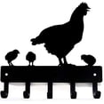 thumbnail image 1 of The Metal Peddler Hen Chicks Chickens Farm Key Rack - Small 6 Inches Wide - Country Farm Decor; Home storage organization, 1 of 4