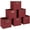 Burgundy, variant on Foldable Fabric Storage Bins 6 Piece Set, Strong Poly-Woven Fabric, Sturdy Chipboard Sides, Grommet Front Handle, Stackable and Foldable, Classic Design, Black