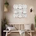 thumbnail image 4 of LuxenHome Modern Iron Metal Seashell Wall Decor in White and Gold, 4 of 6