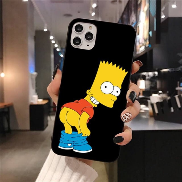 Funda de teléfono con dibujos animados para iphone, carcasa de la familia de Los Simpson, para modelos 14, 13, 12, 11 Pro, Mini, XS Max, 8, 7 Plus, X, SE, 2020 y XR Fivean unisex