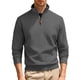 thumbnail image 2 of pstuiky camisas de manga larga para hombre, Blusa/camiseta informal y moderna de terciopelo de punto con cuello alto y cremallera para hombre, de color liso Tops casuales para hombres l, 2 of 6