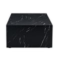 thumbnail image 3 of Light Wood Texture MDF Coffee Table, Simple Modern Style, Modern MDF Coffee Table with Wood Texture Pattern. 39.3 X23.6 X11.8 Inches, Stylish and Durable Design (Black), 3 of 11