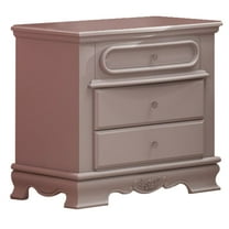 Auri 27 Inch Nightstand with 2 Drawer Molded Trim Floral Motifs White