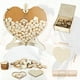 thumbnail image 4 of Hvxrjkn Kit de Libro de Visitas de Boda Caja Colgante de Libro de Visitas con Forma de Corazón de Madera con 60 Corazones, 1 Caja con Marco en Forma de Corazón, 1 Soporte, 1 Caja Storage, Regalo para Aniversario de Bodas, 4 of 7