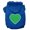 Blue, variant on Pet Dog Cat Hoodie Screen Printed, "Green Swiss Dots Heart"