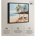 thumbnail image 2 of Beach Paradise Chic Coastal Canvas Wall Art by Art Remedy, Black Floater Frame, 40"x40", 2 of 7