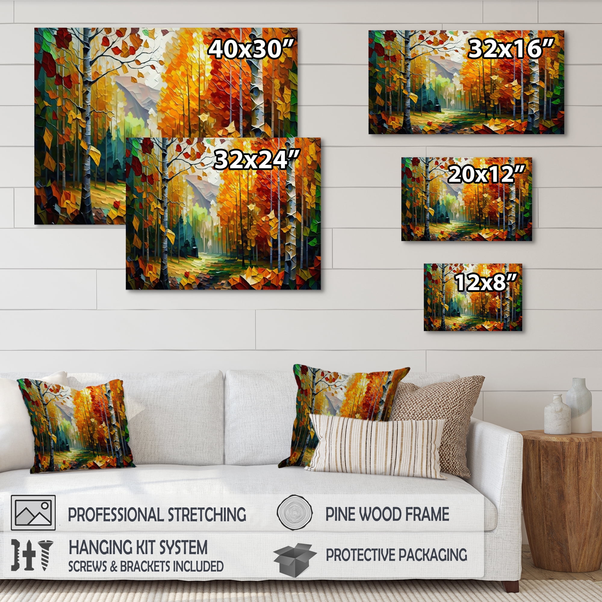 Designart Path Into The Forest III Canvas Wall Art