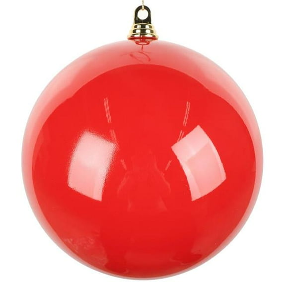 Vickerman MT251203W 12 in. Red Enamel Ball Ornament