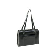 McKlein GLENVIEW, Ladies' Laptop Briefcase, Top Grain Cowhide Leather, Black (94745)