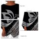 thumbnail image 4 of Top Casual Mujer Pamolo Manga 3/4 Dobladillo Irregular Cuello Redondo Estampado De Moda Jersey Tipo 1 XXL, 4 of 5