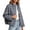Gray, variant on Sheghy Women Polka‑Dot Zip Up Lapel Jacket Drawstring Hem Relaxed Fit Lightweight Outerwear with Side Pockets Fall