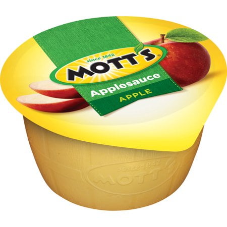 (2 pack) (2 Pack) Mott's Applesauce Cups, Apple, 4 Oz, 18 Count