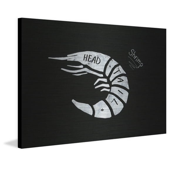 "Shrimp Formation" Painting Print on Brushed Aluminum
