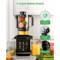 thumbnail image 3 of Kismile Cold Press Juicer Machine with 5 Modes, ABS Housing & HD Display, 4.5" Wide Feed Chute Slow Juicer for Fruits & Vegetables, Quiet Masticating, 3 of 8