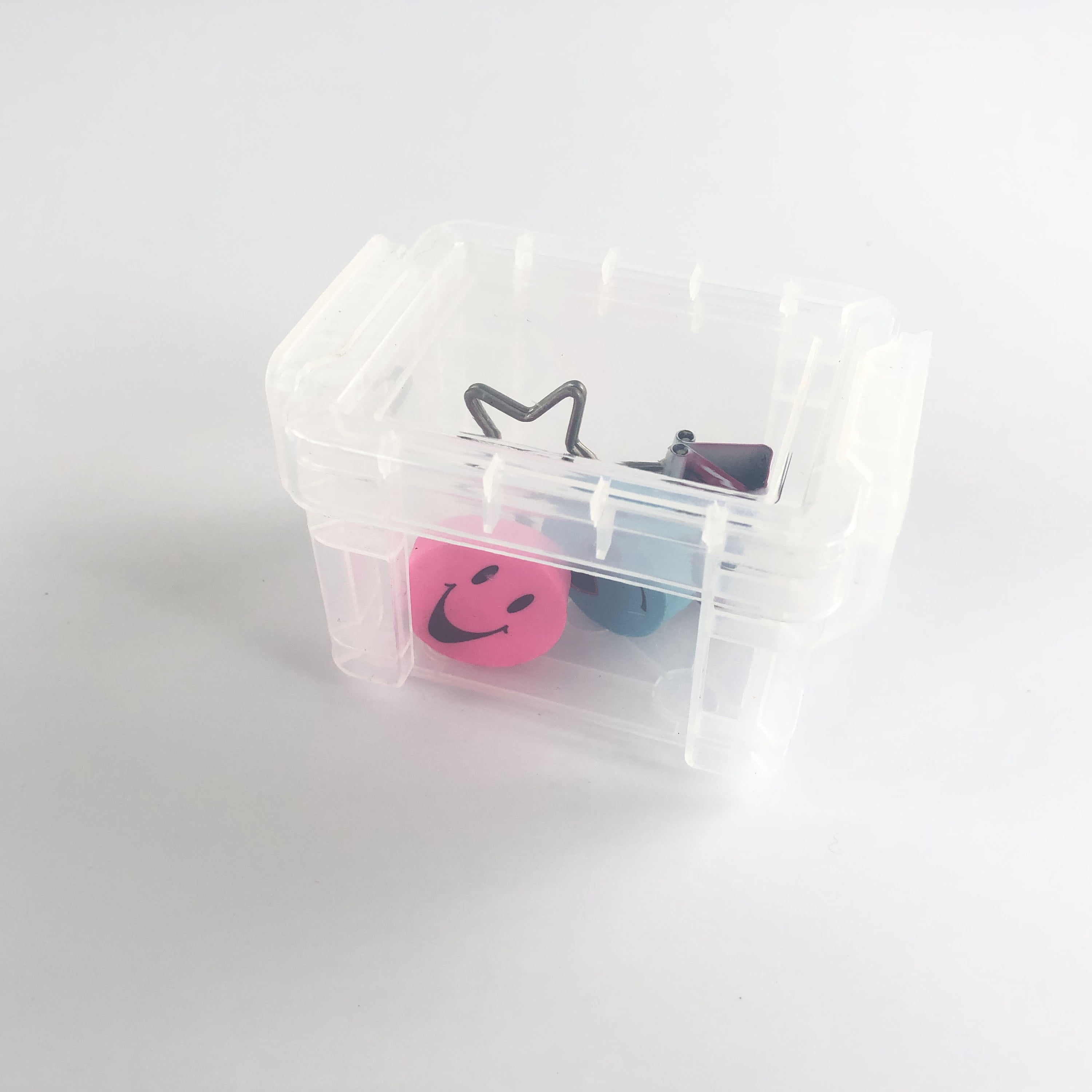Pen + Gear Plastic Supply Storage Box, Craft Storage Toolbox, Desktop Organizers, Clear