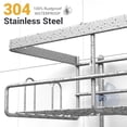 thumbnail image 3 of Shower Caddy Hanging Bathroom Organizer: Rustproof Shower Shelf for Inside Shower - No Drilling Shower Racks Over Showerhead - Bath Shelves Rack for Shampoo Soap Chrome, 3 of 6