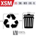 thumbnail image 2 of Recycle and Trash Sticker Logo Style Symbol to Organize Trash cans or Garbage containers and Bins - Contour Cut Decal Sticker (XSmall, Black Glossy), 2 of 7