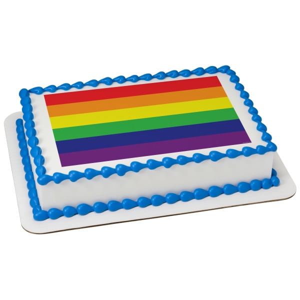 Pride Flag Edible Image Cake Topper (1/4 Sheet) - Walmart.com
