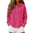 thumbnail image 5 of Pink Hoodies for Women Hoodies Pullover Casual Thin Sweatshirts with Pockets Loose Fit Long Sleeve Hoody Sweatshirt, 5 of 6