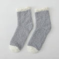 thumbnail image 2 of ZSQDM Women's Socks Fuzzy Socks For Women With Grips Plush Fuzzy Socks Sleep Cozy Socks Sleep Socks Winter Soft Sock Ankle Athletic Running Socks, 2 of 2
