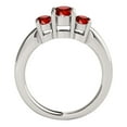 thumbnail image 4 of Red Diamond Engagement Rings For Women 1.0 Carat Natural Red Diamond (SI1-SI2) Three Stone Wedding Anniversary Ring For Women In 18K White Rose Yellow Gold, 4 of 5