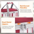 thumbnail image 2 of Lifewit Expandable Insulated Casserole Carrier for Hot or Cold Food, Double Decker Food Bag Lasagna Holder Carry Tote for Potluck Parties/Picnic/Cookouts, Fits 9"x13" Baking Dish, Red, 2 of 9