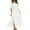 White, variant on ZZwxWA Womens Mid Sleeve Solid Dress V Neck High Elastic Casual Split Dresses Ankle Length Split Waist Cinching Sundress Evening Cocktail Party