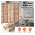 thumbnail image 4 of Wood Room Divider 6 Panel, 66.9" Tall Folding Screen, Louvered Partition for Home Office, 4 of 7